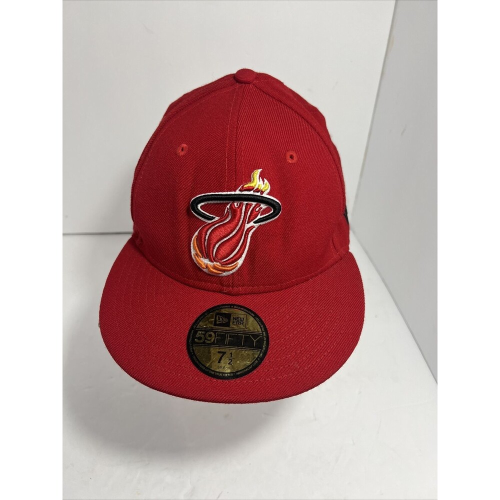 New Era 5950 Miami Heat Wool Fitted Hat 7 1/2 NBA Basketball Hardwood Classics